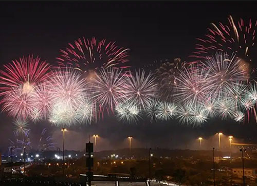 佳木斯焰火晚会